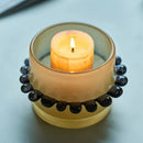 Colorful frosted glass vase ring design mini cylindrical bud vase for stems candles diffuser