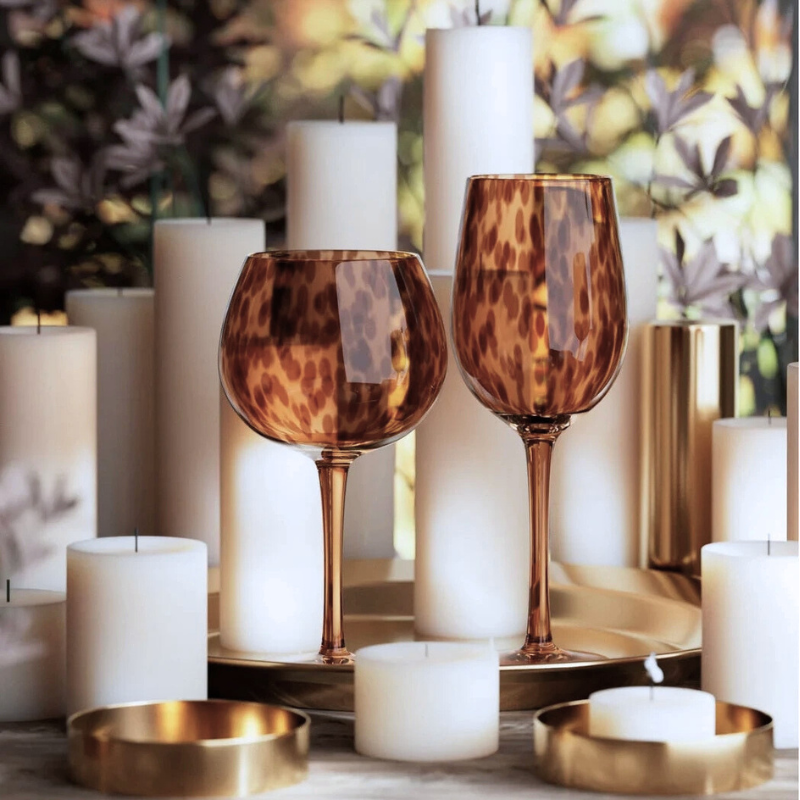 Savanna Spot Stemware-Letifly Lights and Decor