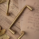 Letifly Lights & Decor - Sutton Brass Cabinet Pull - Slim antique brass cabinet handle with 128 mm mounting pitch