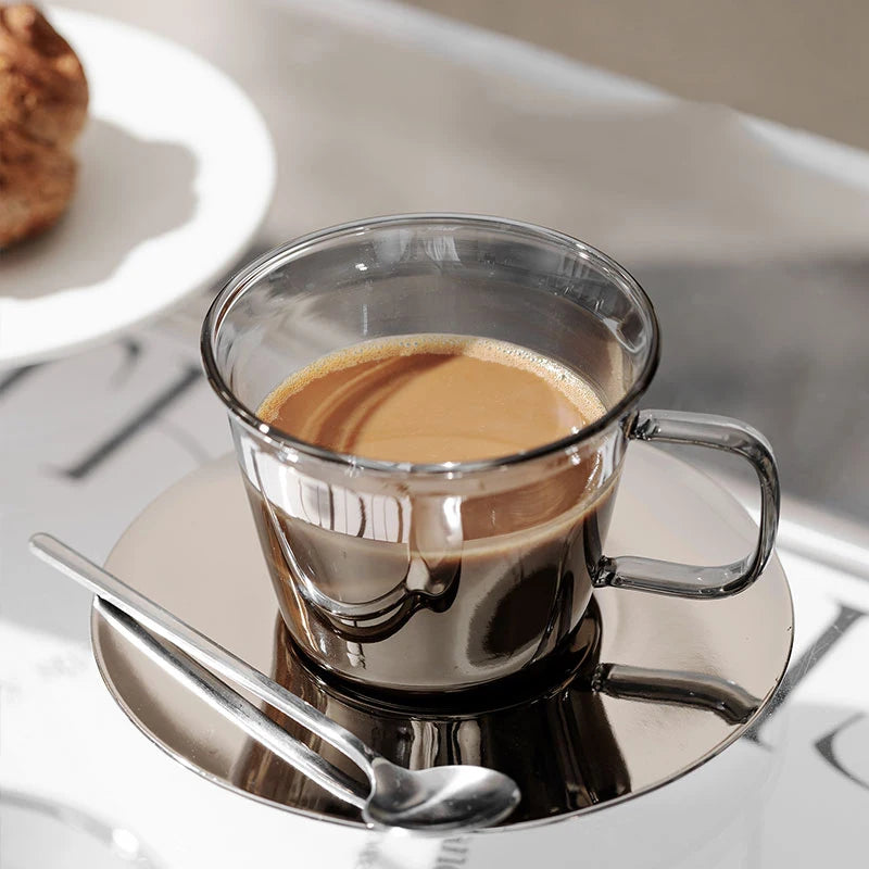  Luxury Glass Coffee Cup and Plate
