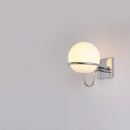 Kinetic Orb Wall Light - Letifly Lights and Decor - Modern Wall Light Glass Orb Curved Metal Arm Bauhaus Style Ambient Lighting