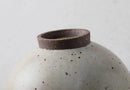 Ceramic retro rice bowls speckled glaze unglazed base set of 4 vintage porcelain bowls