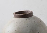 Ceramic retro rice bowls speckled glaze unglazed base set of 4 vintage porcelain bowls
