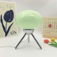 Bauhaus Mid-Century Glass Mushroom Table Lamp Nordic Ins Girls Style Retro Modern Bedroom Bedside Ambient Decor Light-Letifly Lights and Decor