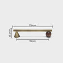 Bronze Brass + Walnut Wood Cabinet Handle and Knob Drawer Knobs T Bar Bedroom Kitchen Cupboard Hardware / Drawer Handles-Letifly Lights and Decor