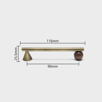 Bronze Brass + Walnut Wood Cabinet Handle and Knob Drawer Knobs T Bar Bedroom Kitchen Cupboard Hardware / Drawer Handles-Letifly Lights and Decor