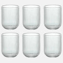 Pack of 6 Simple Vertical Striped Drinking Whiskey Glass Jars Luxury Ribbed Glass Candle Holder Container For Home Decor-Letifly Lights and Decor