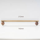 Bronze Brass + Walnut Wood Cabinet Handle and Knob Drawer Knobs T Bar Bedroom Kitchen Cupboard Hardware / Drawer Handles-Letifly Lights and Decor