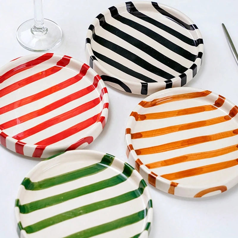 Atelier Stripe & Curve Plate-Letifly Lights and Decor