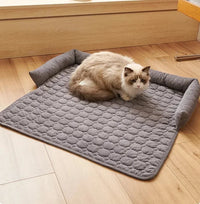 Pet Bed Quilted Plush Sleeping Mat with Bolstered Edges Soft Indoor Pet Lounger for Cats and Small Dogs - Letifly Lights and Decor