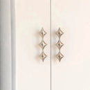 Letifly Lights & Decor - Nova Cabinet Pull - Solid Brass Cabinet Handle Polished Titanium Silver Star Pull Hardware
