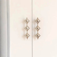 Letifly Lights & Decor - Nova Cabinet Pull - Solid Brass Cabinet Handle Polished Titanium Silver Star Pull Hardware