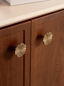 SBrass Cabinet Pulls Cup Flat Vintage Drawer Pulls Kitchen Cupboard Bathroom Dresser Cabinet Knob Hardware Antique Brass Handles-Letifly Lights and Decor