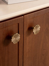 SBrass Cabinet Pulls Cup Flat Vintage Drawer Pulls Kitchen Cupboard Bathroom Dresser Cabinet Knob Hardware Antique Brass Handles-Letifly Lights and Decor