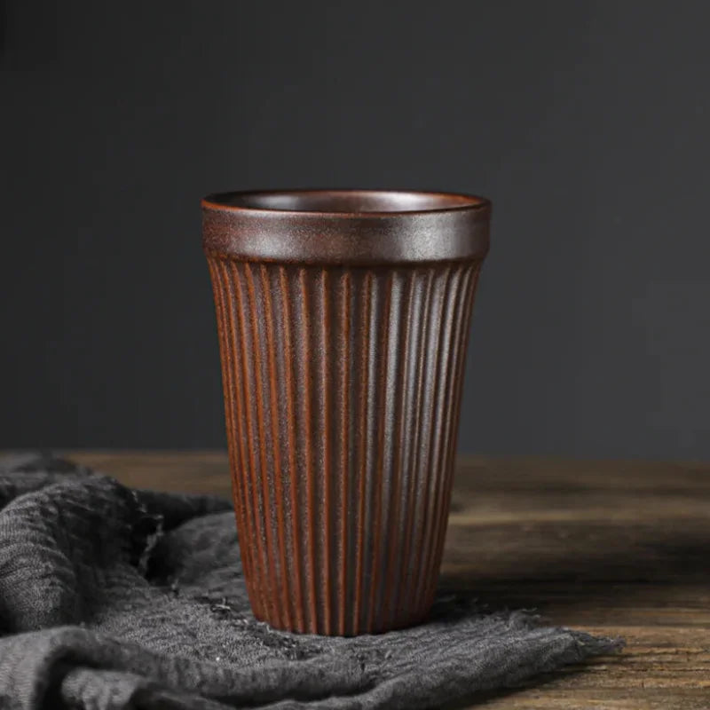 Ceramic Coffee Cup Vertical Stripe Mug