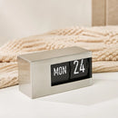European Style Table Clocks with Calendar Mechanical Page Turning Clock Retro Desktop Clock for Home Living Room Office Decor-Letifly Lights and Decor