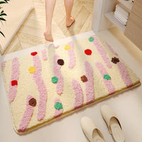 VIKAMA Candy Color Clash Floor Mat Soft Skin Non-Slip Room Entry Foyer Living Room Multi-Scene Wave Color Dots Ins Style Decor-Letifly Lights and Decor
