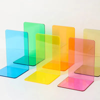 Acrylic bookends colorful modern L-shaped desk organizer
