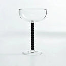 200ml Elegant Champagne Coupes Yellow Amber Green Purple Black Beaded Stem Glass Goblet Cocktail Glass Cup Beverage Drinkware-Letifly Lights and Decor