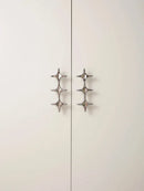 Letifly Lights & Decor - Crossbeam Brass Knobs - Sculptural Brass Cabinet Knobs Cross Shape Antique Gold Black Polished Chrome Hardware