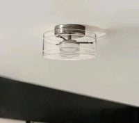 Letifly Lights & Decor - Luminary Drum LED Flush Mount Light - Modern circular ring ceiling light with ribbed diffuser and 3-color LED lighting