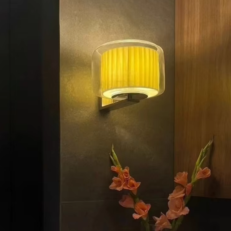 Solene Fabric Glass Wall Sconce