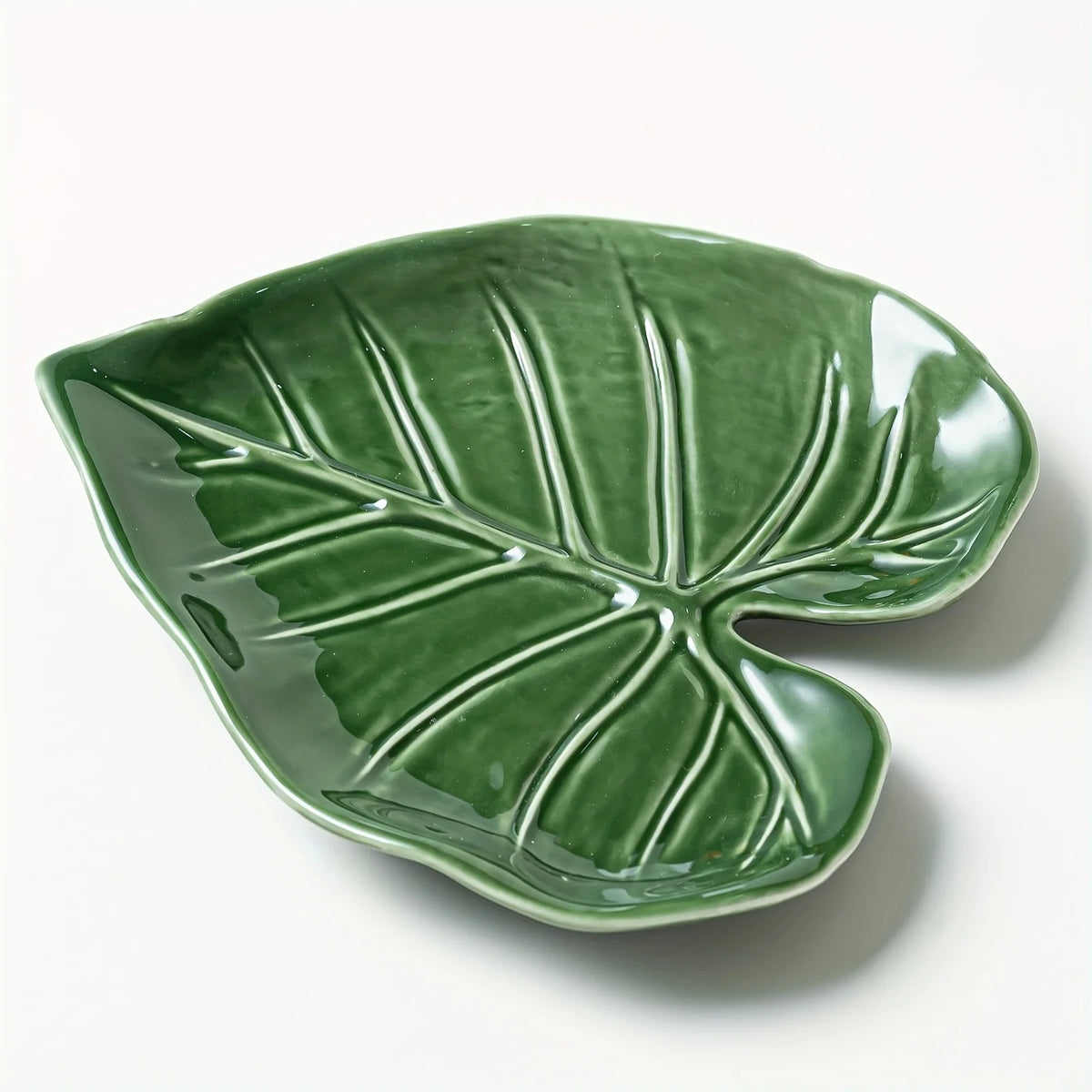 A Ceramic Spatula Holder - Kitchen Countertop Spoon Holder - Cute Leaf Design, Multifunctional Cutlery Holder-Letifly Lights and Decor