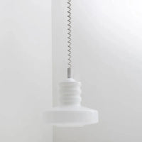 Vintage glass suspension lamp, retro creative white milk glass chandelier with coiled cord, Chromatic Coil Lamp for living room kitchen decor