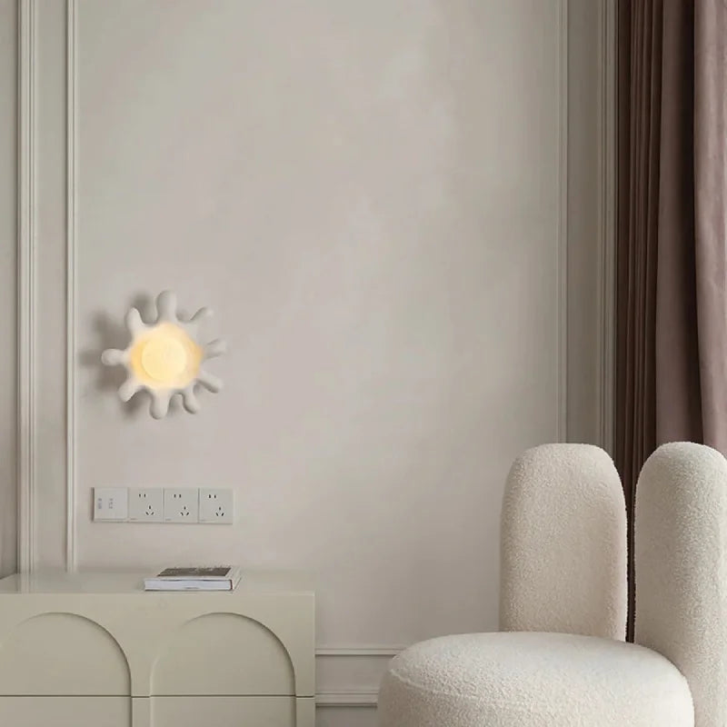 Resin Wall Lamp Wabi Sabi Vintage LED Wall Sconce Creative Vintage Light for Bedroom Bedside Living Room Corridor Home Art Decor-Letifly Lights and Decor