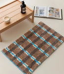 Ins Stripe Tufting Grids Bathroom Mat Living Room Carpet Bathmat Bedside Rug Soft Bedroom Floor Pad Home Decor-Letifly Lights and Decor