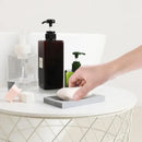 modern silicone soap dish soft glue punch-free bathroom soap holder with drain grooves non-slip design