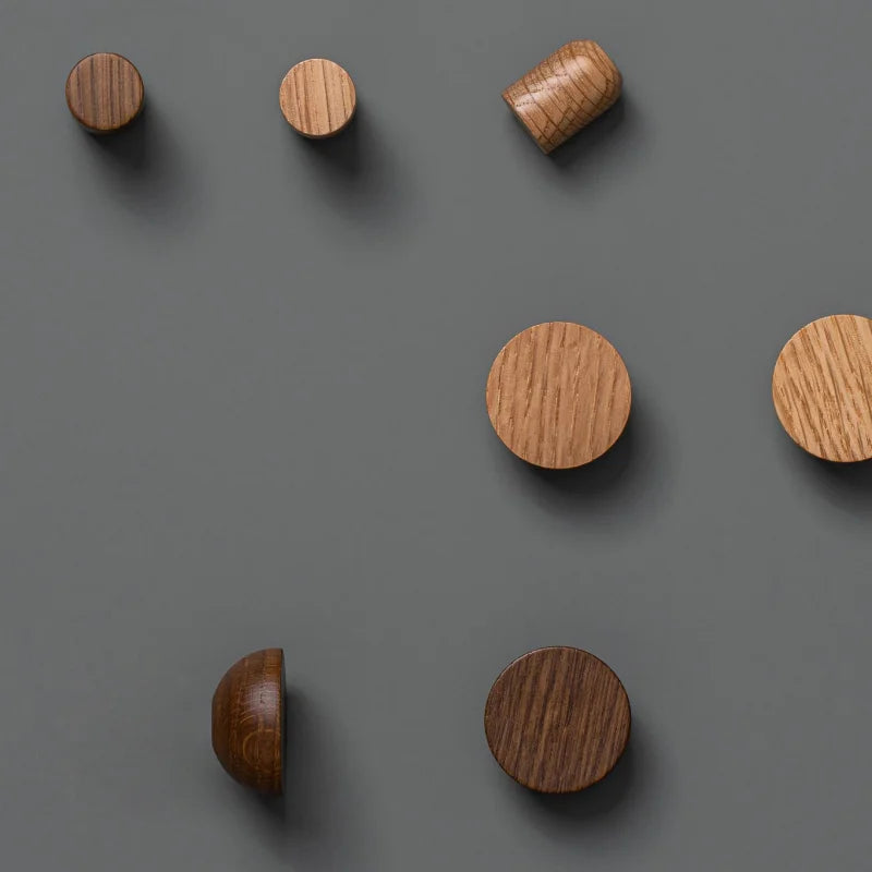 Wood Round Pull Knobs Natural Wooden Dresser Drawer Wardrobe Handle and Knobs For Cabinet Handle Furniture Hardware-Letifly Lights and Decor