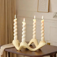 Serpentine Ceramic Candelabra