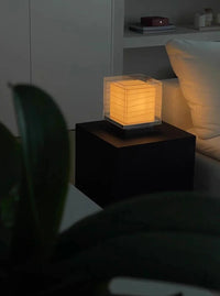 Nordic Minimalist Wabi Sabi Rice Paper Table Lamp Living Room Bedroom Home Decor Indoor Lighting Study Bedside Reading Light-Letifly Lights and Decor