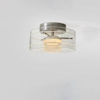 Letifly Lights & Decor - Luminary Drum LED Flush Mount Light - Modern circular ring ceiling light with ribbed diffuser and 3-color LED lighting