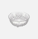 Clear ripple glass serving bowl scalloped edge fruit salad bowl modern decorative tableware