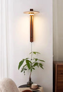 Japanese Retro Bedside Led Wall Lamp for Bedroom Living Room Stone Walnut Wood Wall Light with Switch Indoor Lighting Decoration-Letifly Lights and Decor