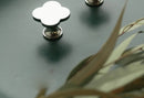 Letifly Lights & Decor - Clover Brass Cabinet Knob - Four-lobed clover-shaped brass cabinet knob with polished metallic finish