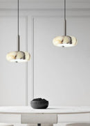 Eclipse Mini Pendant Lamp Luxury Black Round Natural Stone Pendant Lamp High-end Bedroom Bedside LED Chandelier Living room Decoration Home Hanging Lights