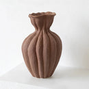 Ceramic Vase Textured Matte Finish Sculptural Neutral Tone Decorative Dried Flower Arrangement