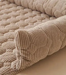 Pet Bed Quilted Plush Sleeping Mat with Bolstered Edges Soft Indoor Pet Lounger for Cats and Small Dogs - Letifly Lights and Decor