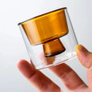 Heat Resistant High Borosilie Glass Double Layered Coffee Tea Cup Ins Sle Wine Glass Tasting Cup Water Cup AroN Colored-Letifly Lights and Decor