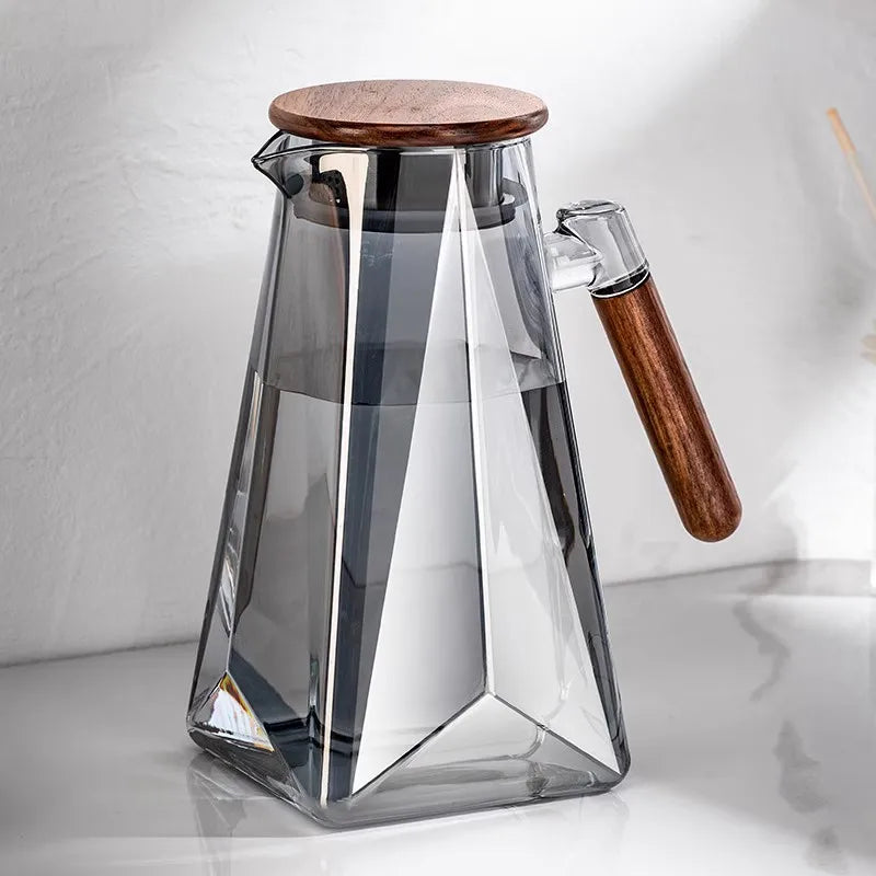 Cold water kettle made of high borosilicate glass for household hospitality, with a large capacity for cold boiled water-Letifly Lights and Decor