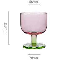 Colored Glass Dessert Coupe Jelly Style Translucent Stem Ice Cream Cup Modern Tableware