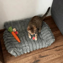 etifly Lights & Decor - Dream Lounge Pet Bed - Plush Ribbed Pet Sofa Breathable Bed for Cats and Small Dogs