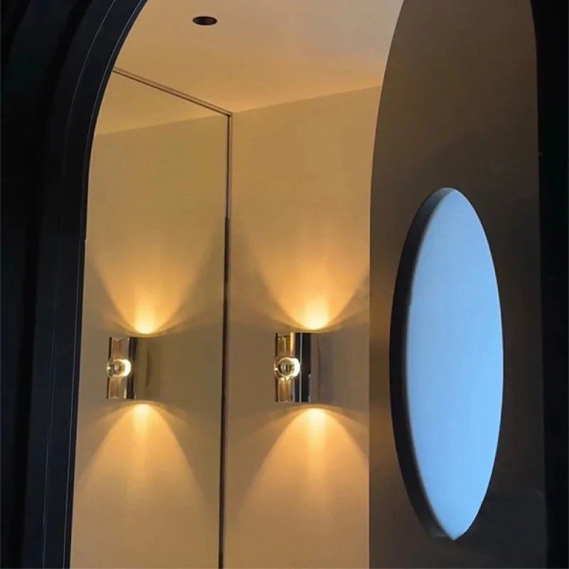 Letifly Lights & Decor - Chrome Nebula Sconce - Modern Chrome Wall Sconce Glass Orb Bauhaus Style Ambient Lighting