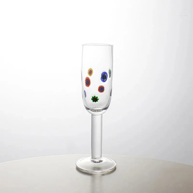 1 Piece Polka Kaleidoscope Handmade Decals Glass Cocktail Glass Goblet Champagne Glass Martini Glass Wine Glass-Letifly Lights and Decor
