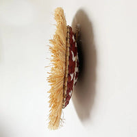 Scandinavian inspired raffia wall art woven raffia boho wall art