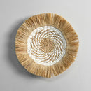 Scandinavian inspired raffia wall art woven raffia boho wall art