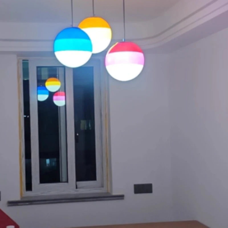 Modern Creative Colored Glass Ball LED Chandelier Restaurant Living Room Bedroom Hotel Art Pendant Lamp Home Decor Light Fixture-Letifly Lights and Decor